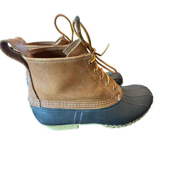 LL Bean Classic Bean Boots 8" Tan Brown men Size 8 Rain women 9.5 Snow Work - Picture 1 of 11